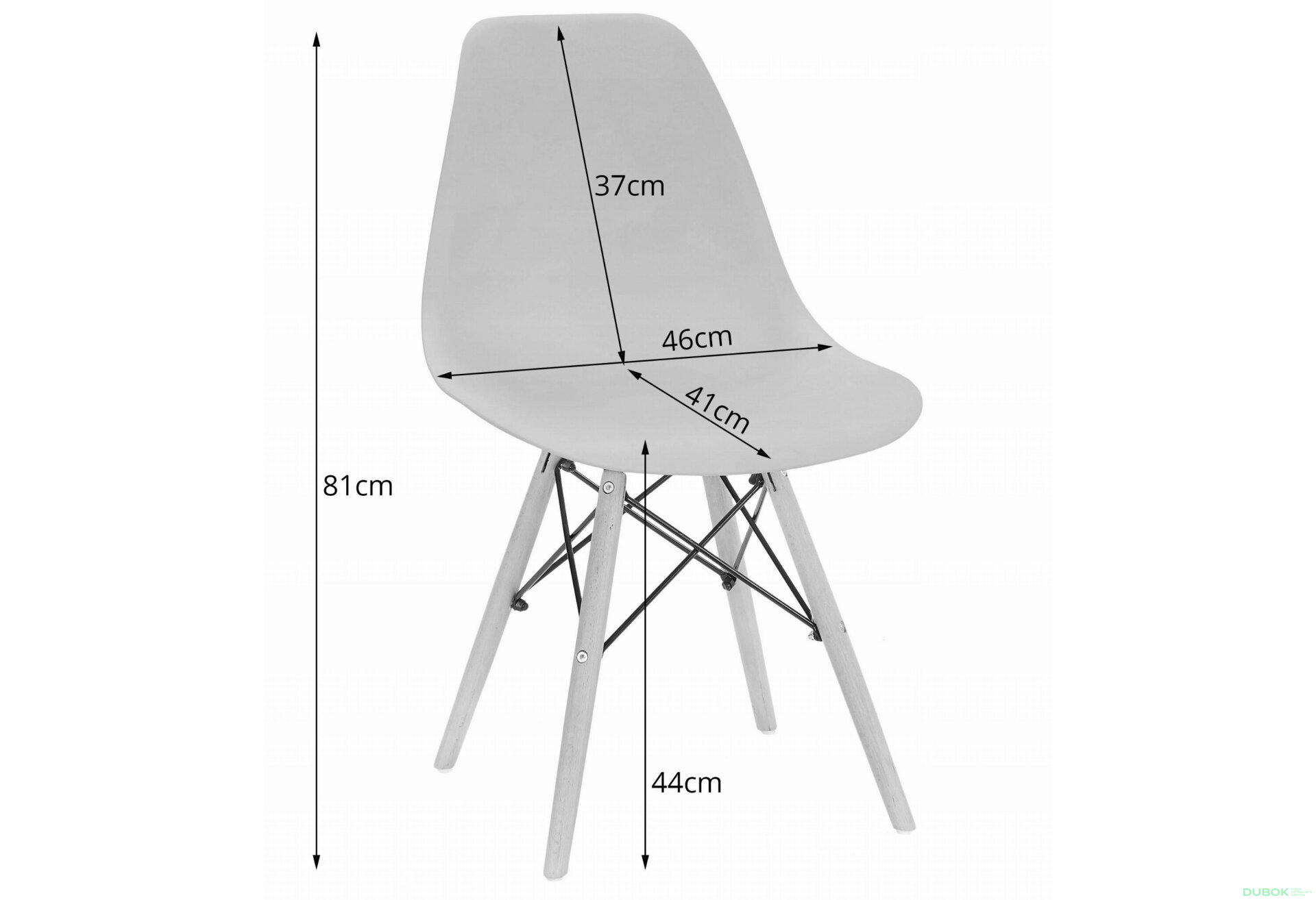 Obrázek 8 - Sada kulatý stůl TODI 80cm bílý + 4 židle OSAKA modré