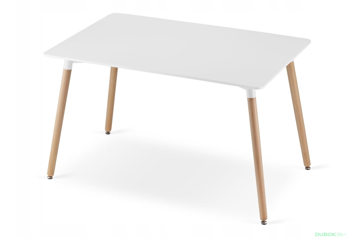Obrázek 10 - Sada obdélníkový stůl ADRIA 120x80 bílý + 4 židle LAGO šedé