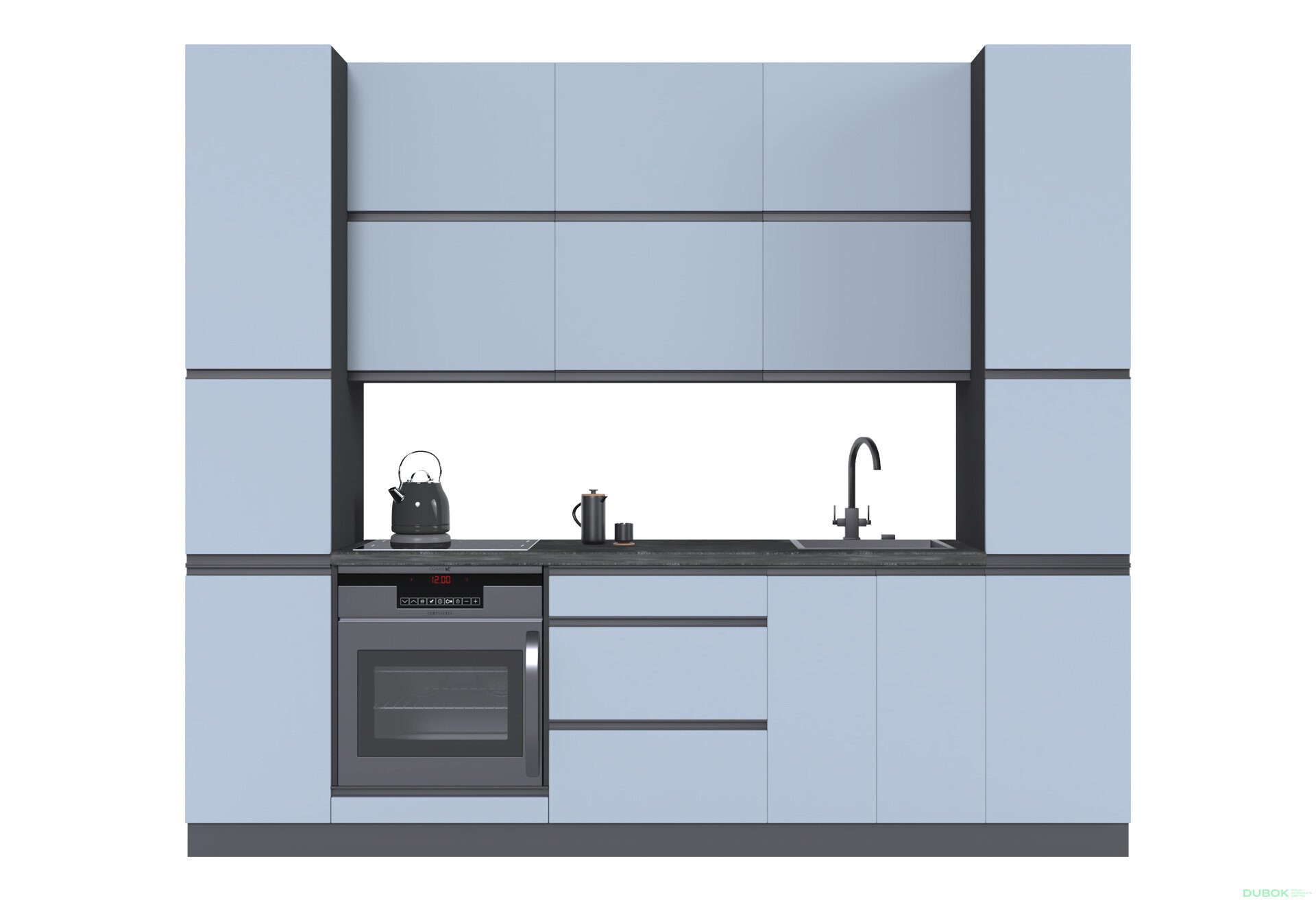 Obrázek 4 - Sada 2.6 Antracit / Šedo-modrá M06, pr černá, pl antracit RioLine Luxe / RíóLajn Lux Matný