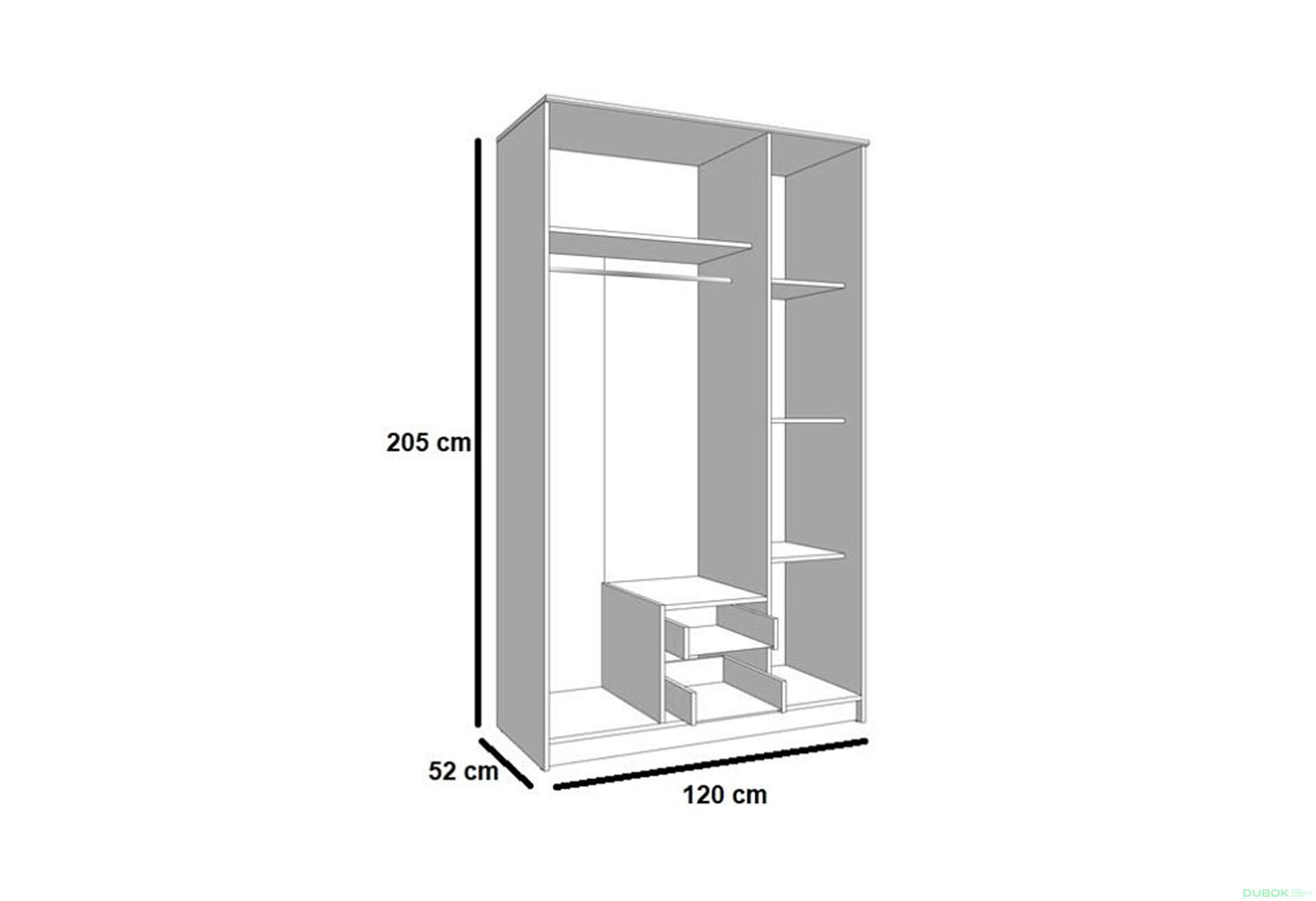 Obrázek 3 - Skříň Simple 3D+2š nymfaea alba
