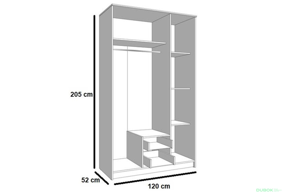Obrázek 3 - Skříň Simple 3D+2š nymfaea alba