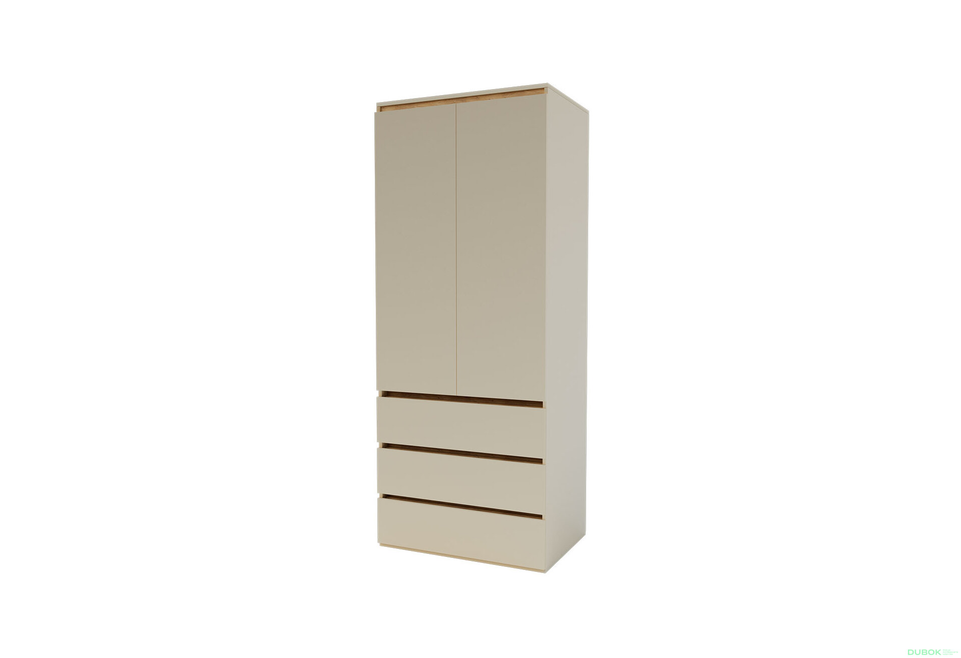 Obrázek 1 - Skříň Idea 800/2100/570 tyč satén / dub kraft zlatý