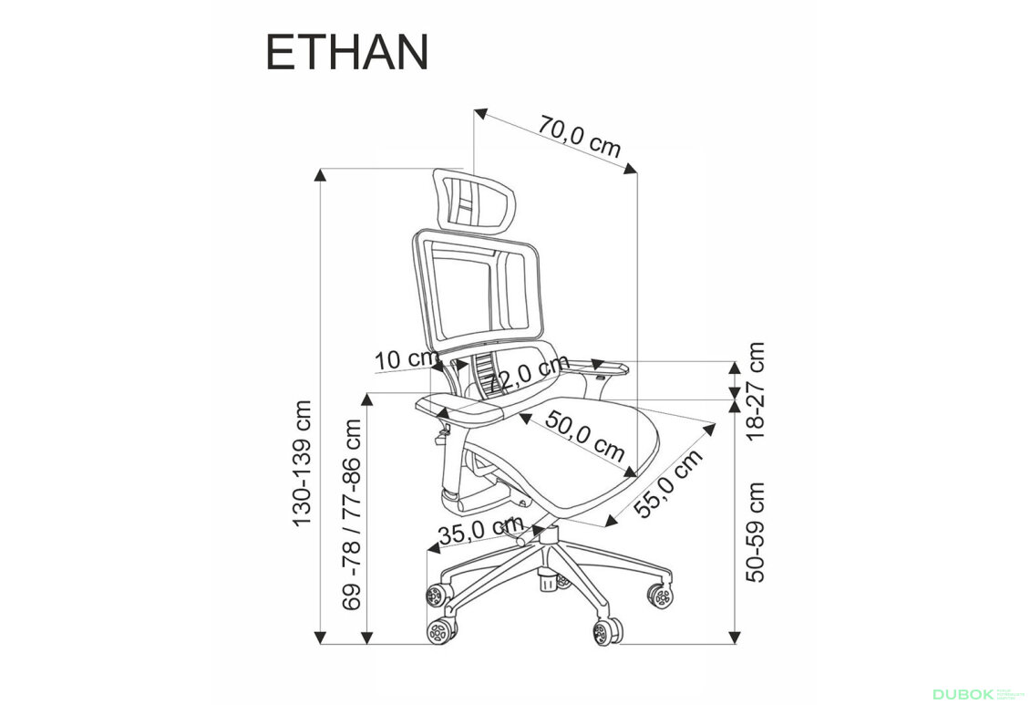 Obrázek 17 - Otočné křeslo Ethan popel