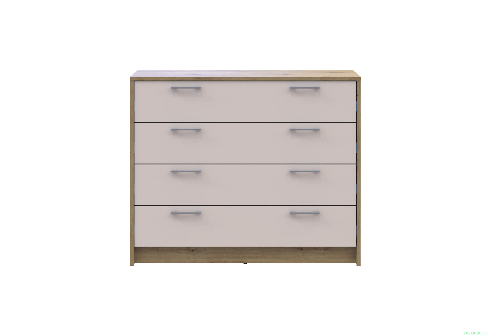 Obrázek 2 - Komoda Rondi 4 zásuvky 100x40x82 dub artisan / kašmír