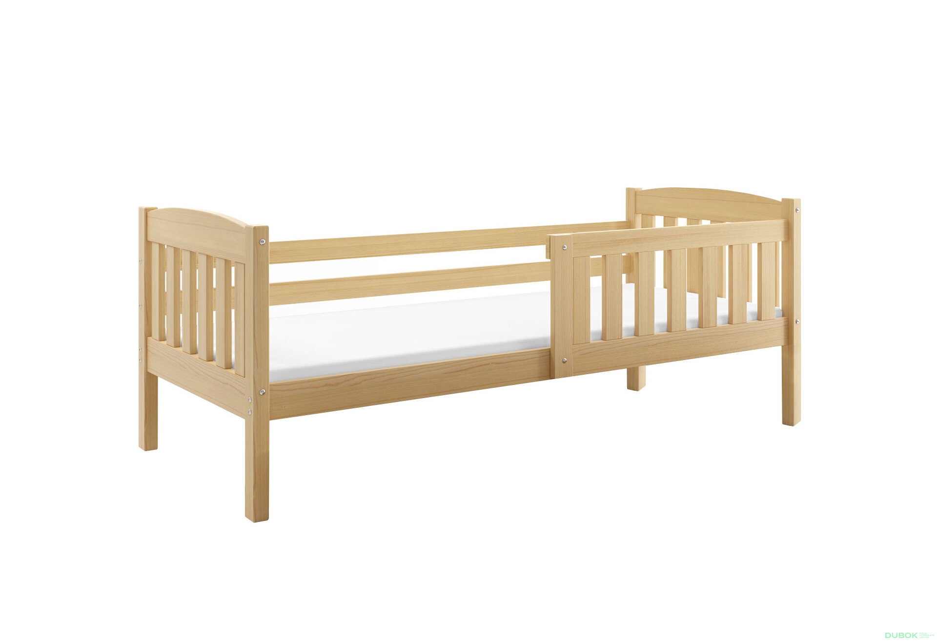 Obrázek 1 - Postel Kubus borovice 80x190 cm s roštem, matrací