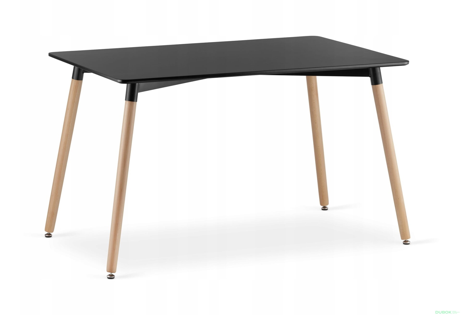 Obrázek 9 - Sada obdélníkový stůl ADRIA 120x80 černý + 4 židle LAGO zelené