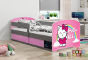 Obrázek 2 - Postel Luki 1 grafit Hello Kids 80x160 cm s roštem, matrací