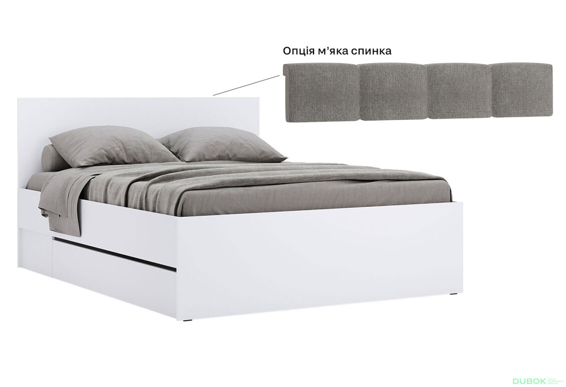 Obrázek 4 - Postel 1.6x2.0 s šuplíky bez rámu Super Mat Bílá Tibo