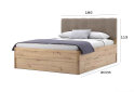 Obrázek 5 - Postel 1,8x2,0 s šuplíky bez rámu, dub artisan Teddy