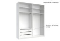 Obrázek 5 - Skříň s posuvnými dveřmi 2.0x2.4 m, šedý lesk / zrcadlo Megy
