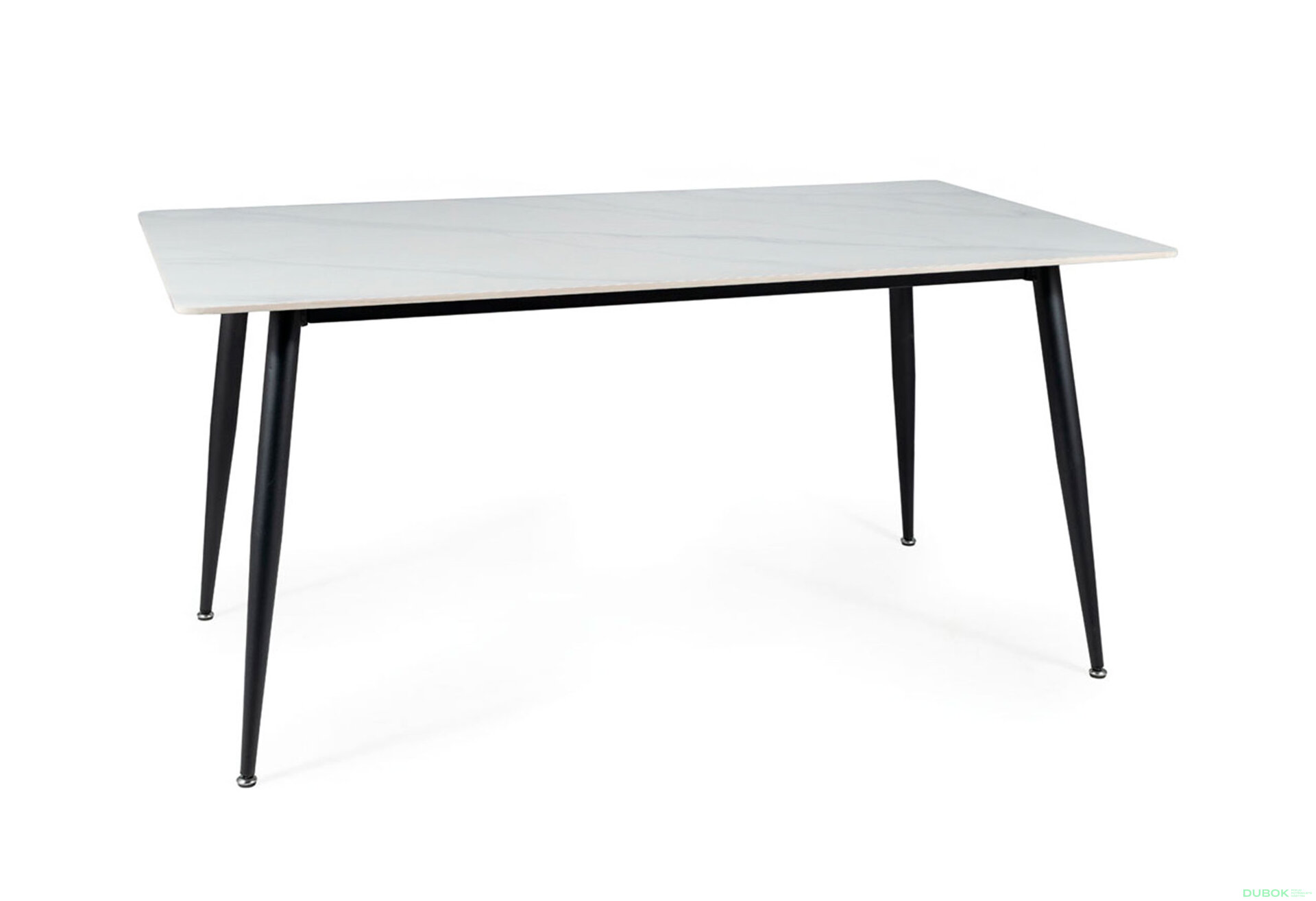 Obrázek 3 - Stůl Rion 160x90 mramorový efekt, bílý / černý mat