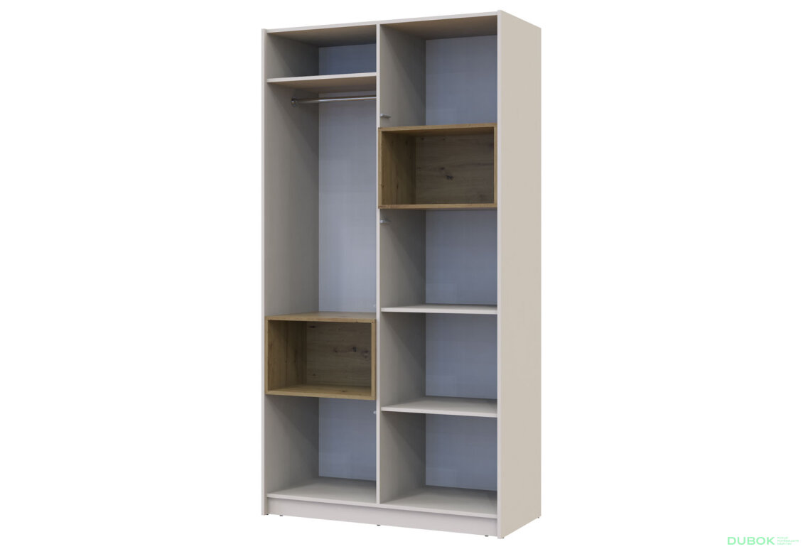 Obrázek 9 - Skříň Dale 2D s výklenkem 115.2х52х220 cm kašmír / dub artisan