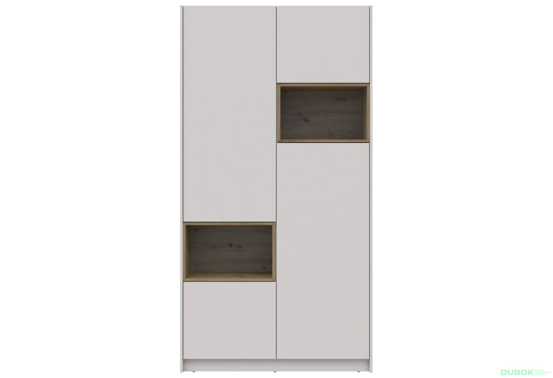 Obrázek 4 - Skříň Dale 2D s výklenkem 115.2х52х220 cm kašmír / dub artisan