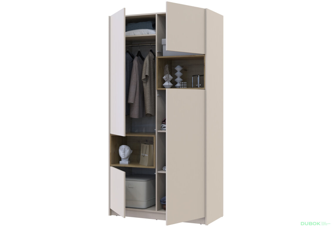 Obrázek 7 - Skříň Dale 2D s výklenkem 115.2х52х220 cm kašmír / dub artisan