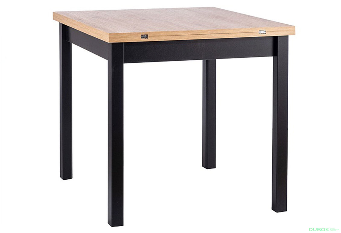 Obrázek 2 - Stůl Flip 80(160)x80 dub artisan / černý