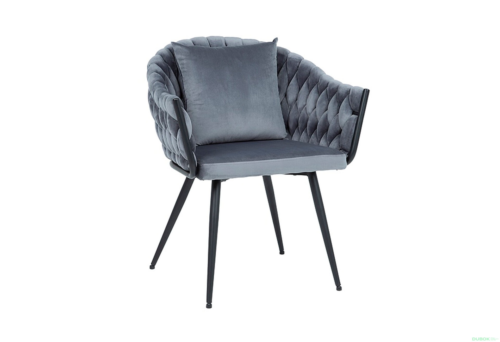 Obrázek 3 - Židle Nuvo Velvet šedý Bluvel 14, kov černá matná