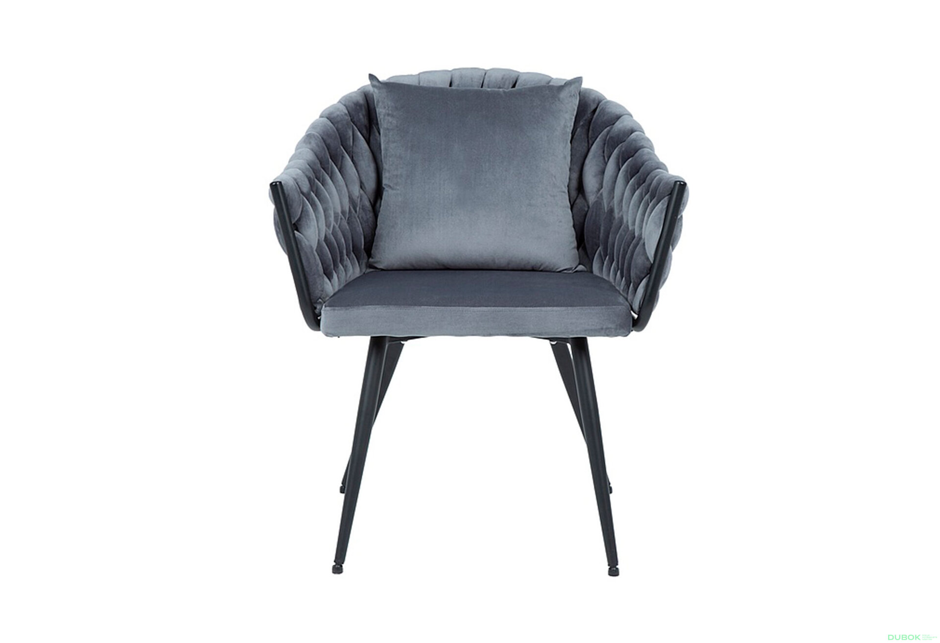 Obrázek 2 - Židle Nuvo Velvet šedý Bluvel 14, kov černá matná