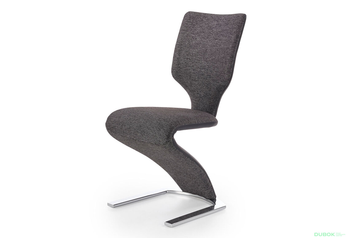 Židle K307 chrom / černý, tmavě popel