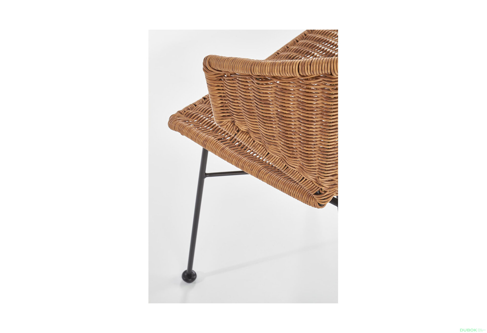 Obrázek 10 - Židle K407 černý kov / přírodní ratan