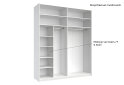 Obrázek 10 - Skříň s posuvnými dveřmi 2.0x2.4m (Dveře Lesklý Kašmír/Zrcadlo), série N Lily
