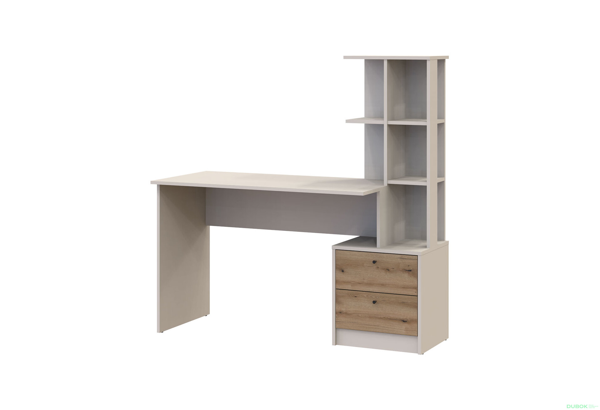 Obrázek 1 - Psací stůl T7 kašmír / dub evoke 136x55x138