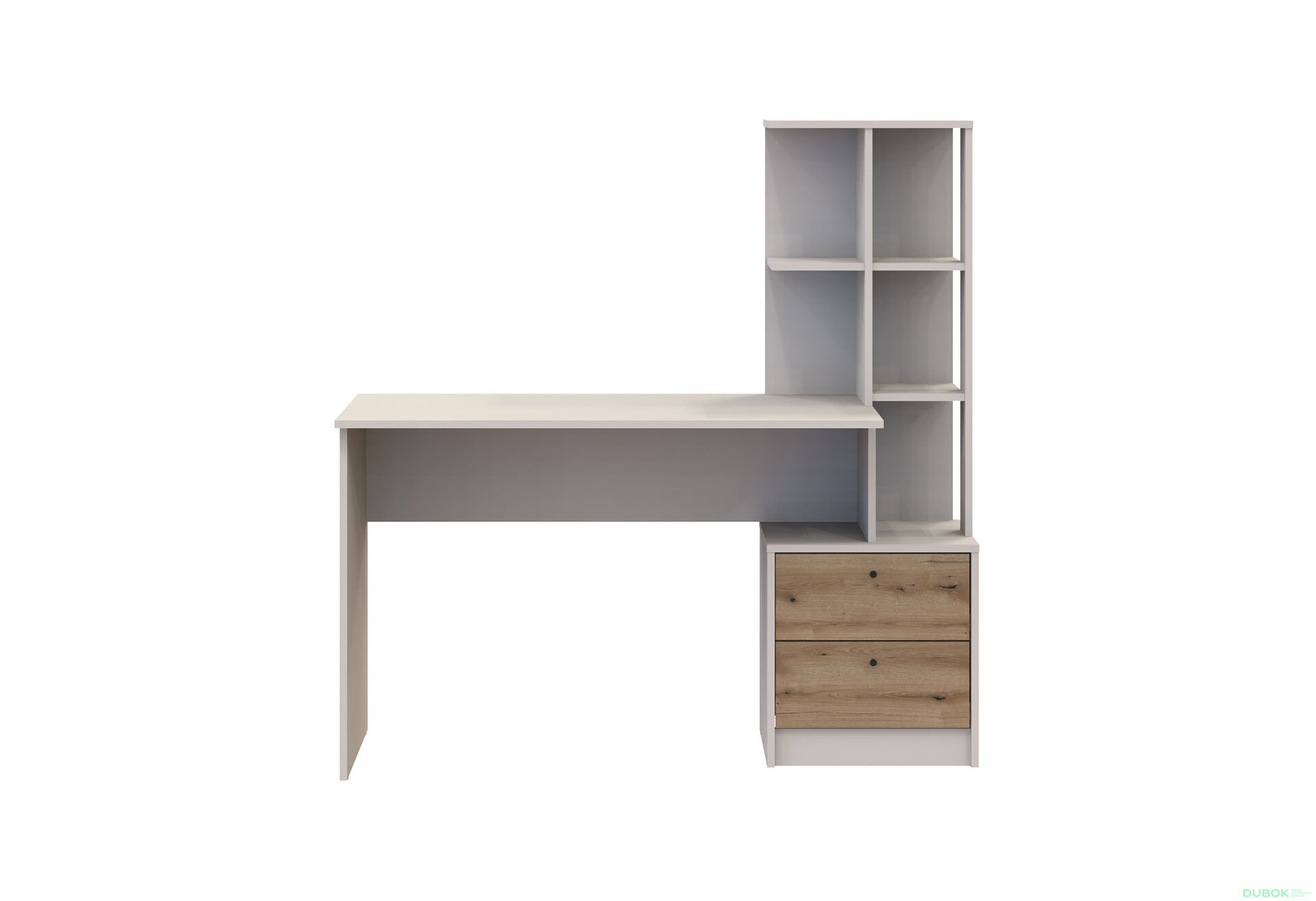Obrázek 2 - Psací stůl T7 kašmír / dub evoke 136x55x138