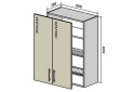 Obrázek 1 - V47 Skříňka 2D 60 Sušák RioLine / RіoLаіn Matná