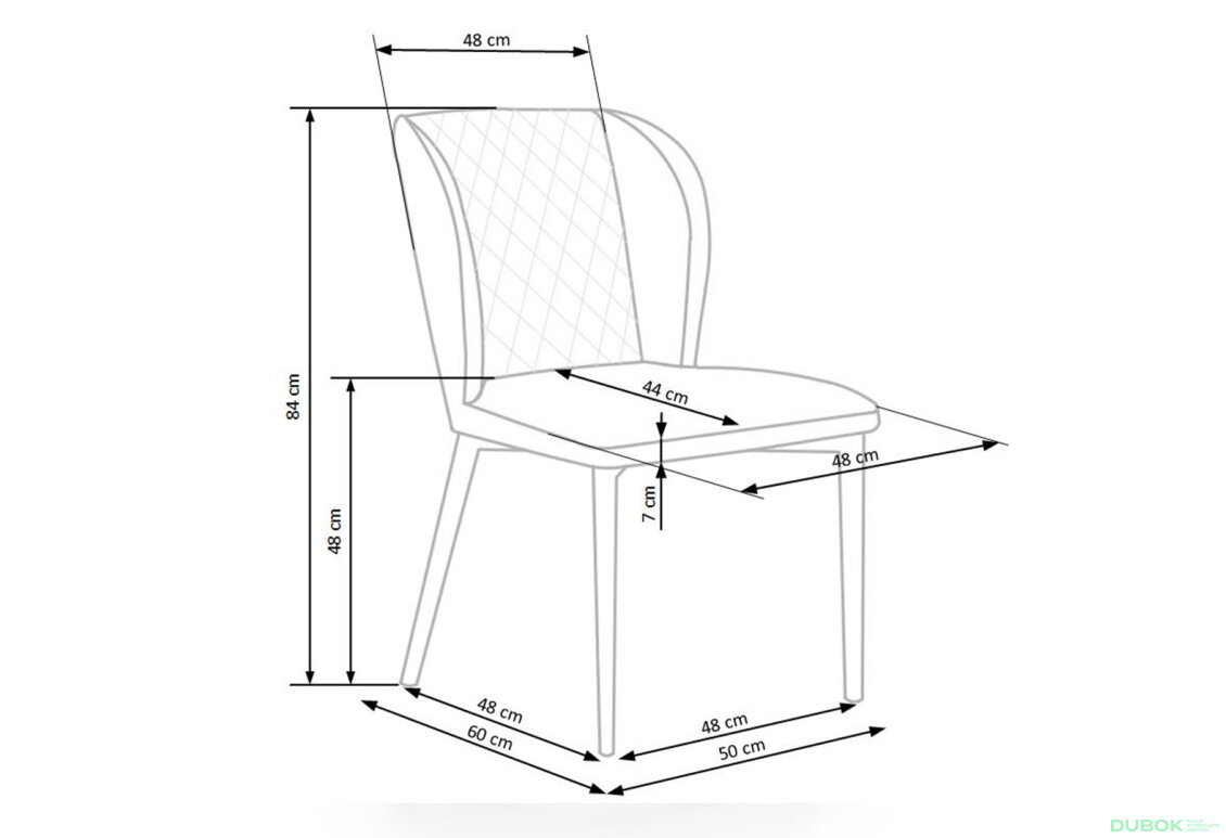 Obrázek 13 - Židle K399 černý kov / látka popel