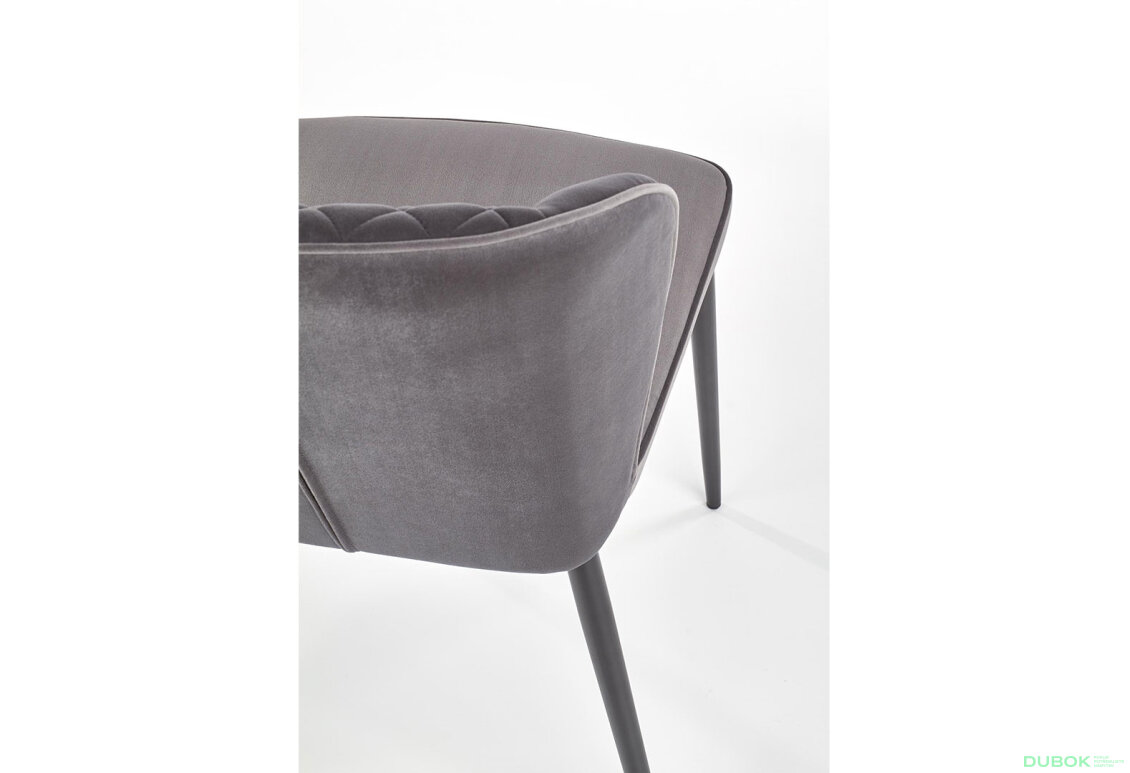 Obrázek 8 - Židle K399 černý kov / látka popel