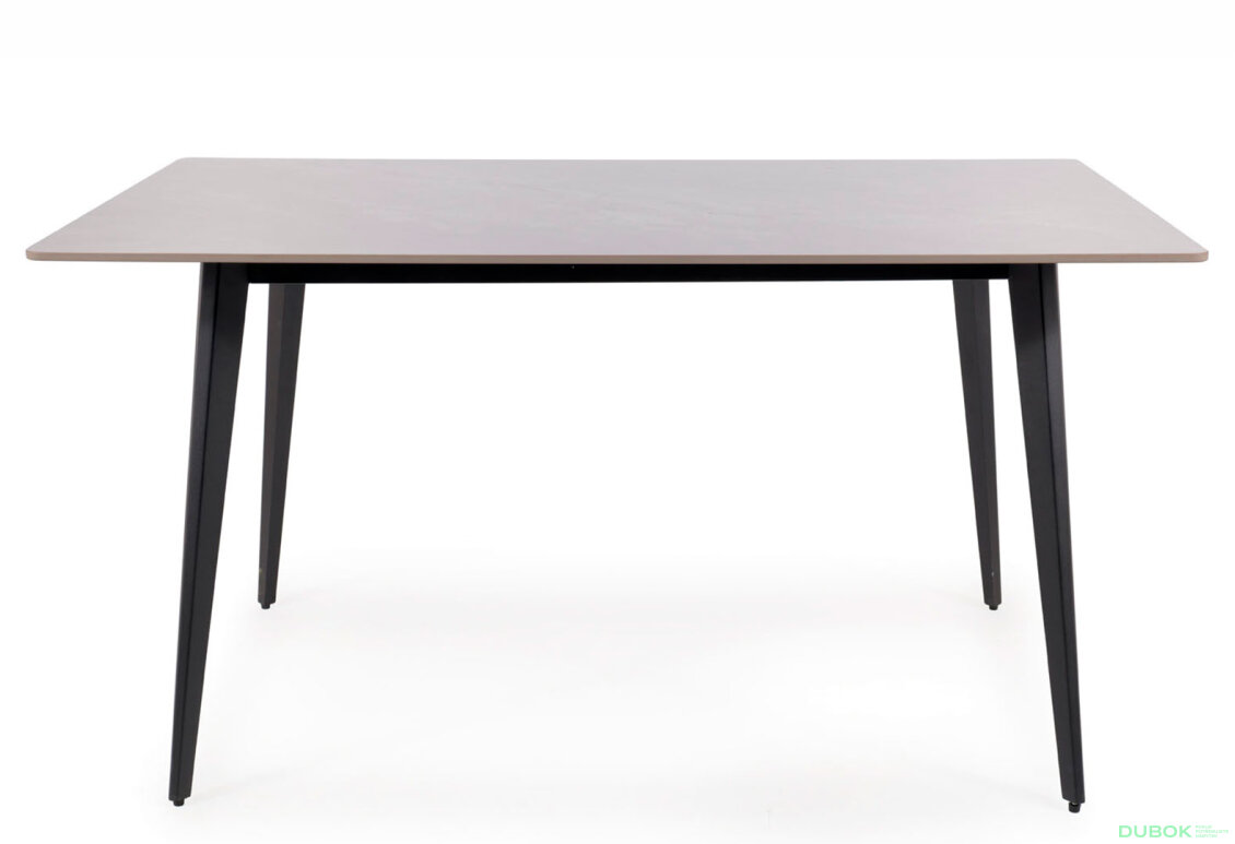 Obrázek 2 - Stůl Ivy 140x80 mramorový efekt, šedý / černý mat