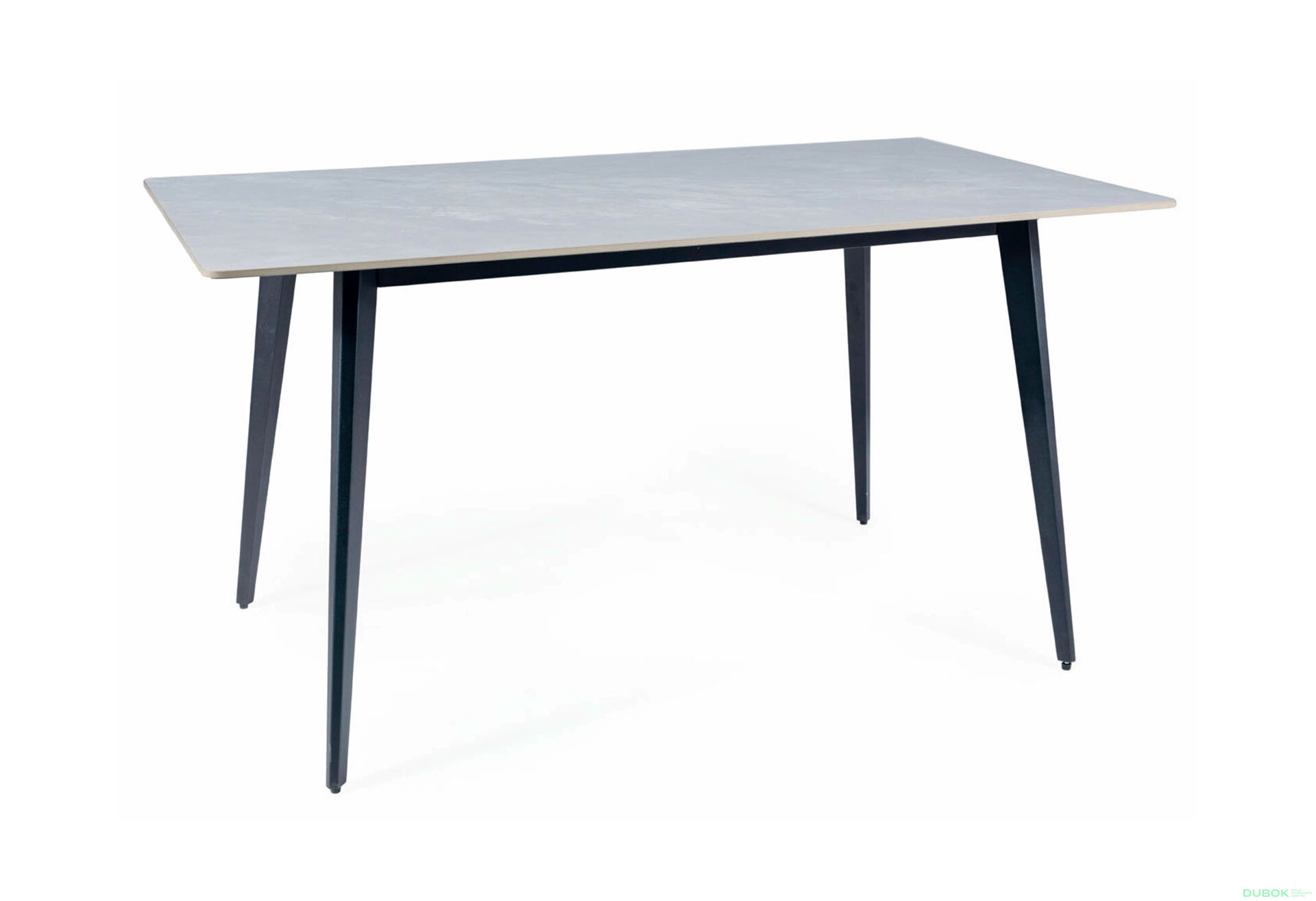 Obrázek 3 - Stůl Ivy 140x80 mramorový efekt, šedý / černý mat