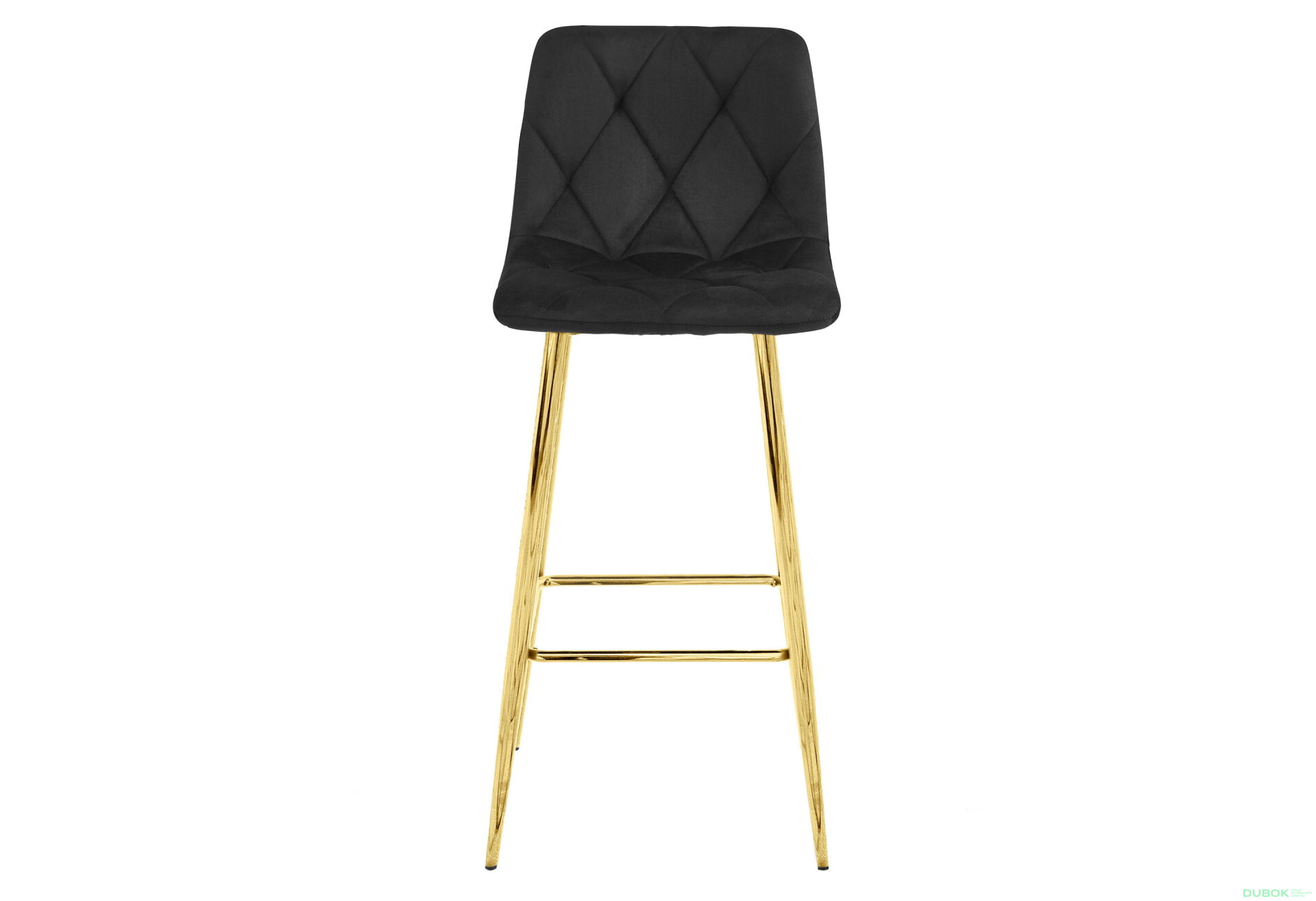Obrázek 5 - Hoker NADO - samet černý / nohy ZLATÉ x 1