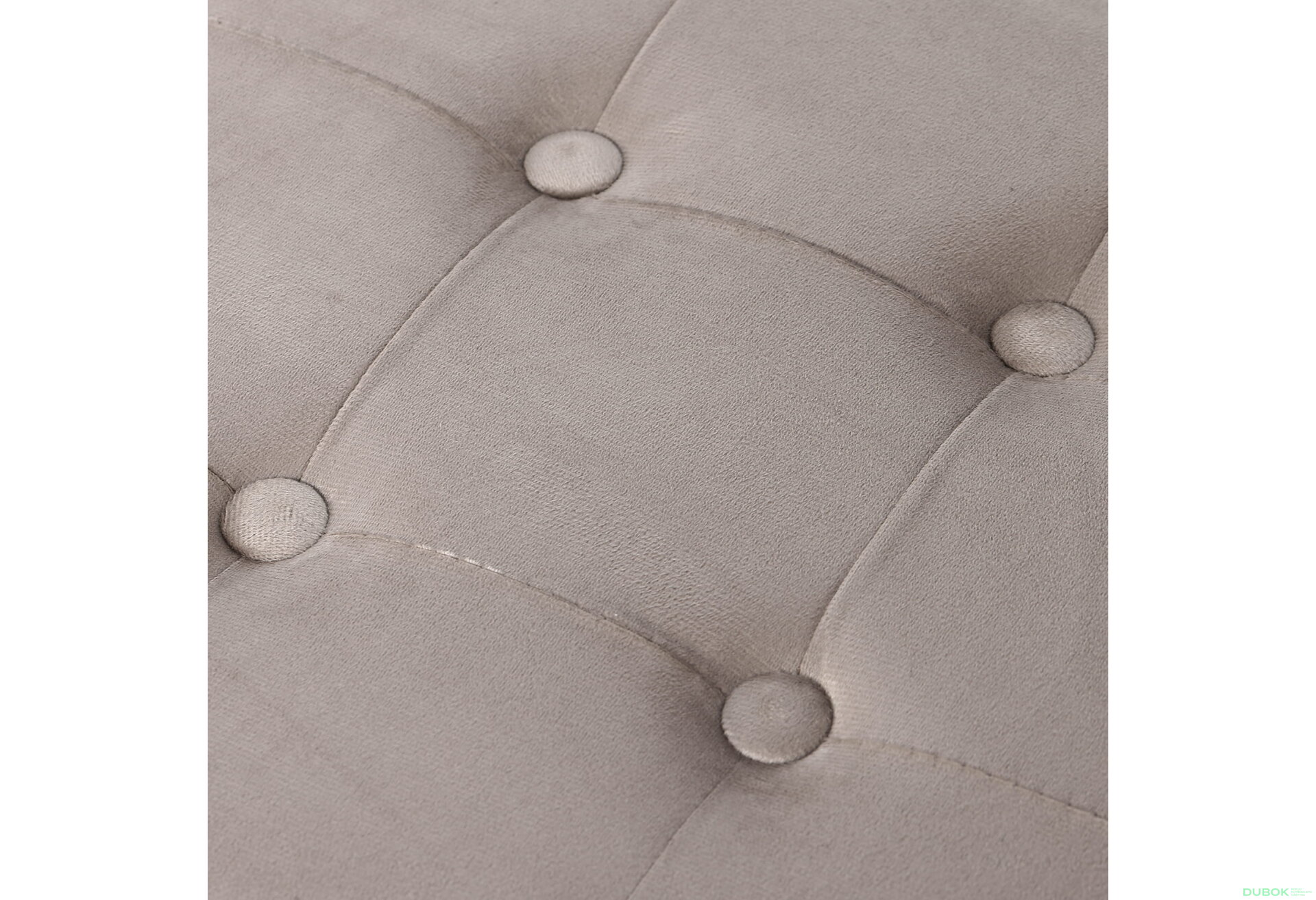 Obrázek 5 - Skládací puf L s knoflíky - 38x38x38 cm samet béžový