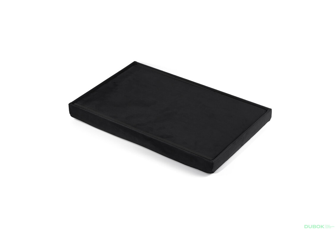 Obrázek 3 - Skládací pufa XL s knoflíky - 60x38x38 cm černý samet
