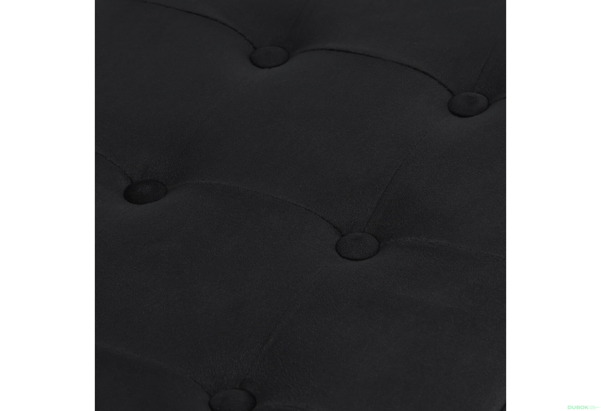 Obrázek 5 - Skládací pufa XL s knoflíky - 60x38x38 cm černý samet