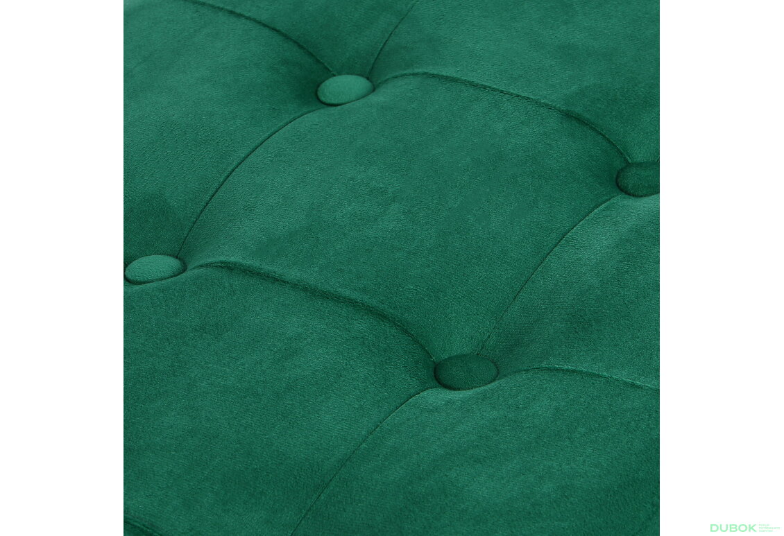 Obrázek 5 - Puf skládací XL s knoflíky - 60x38x38 cm sametová zelená