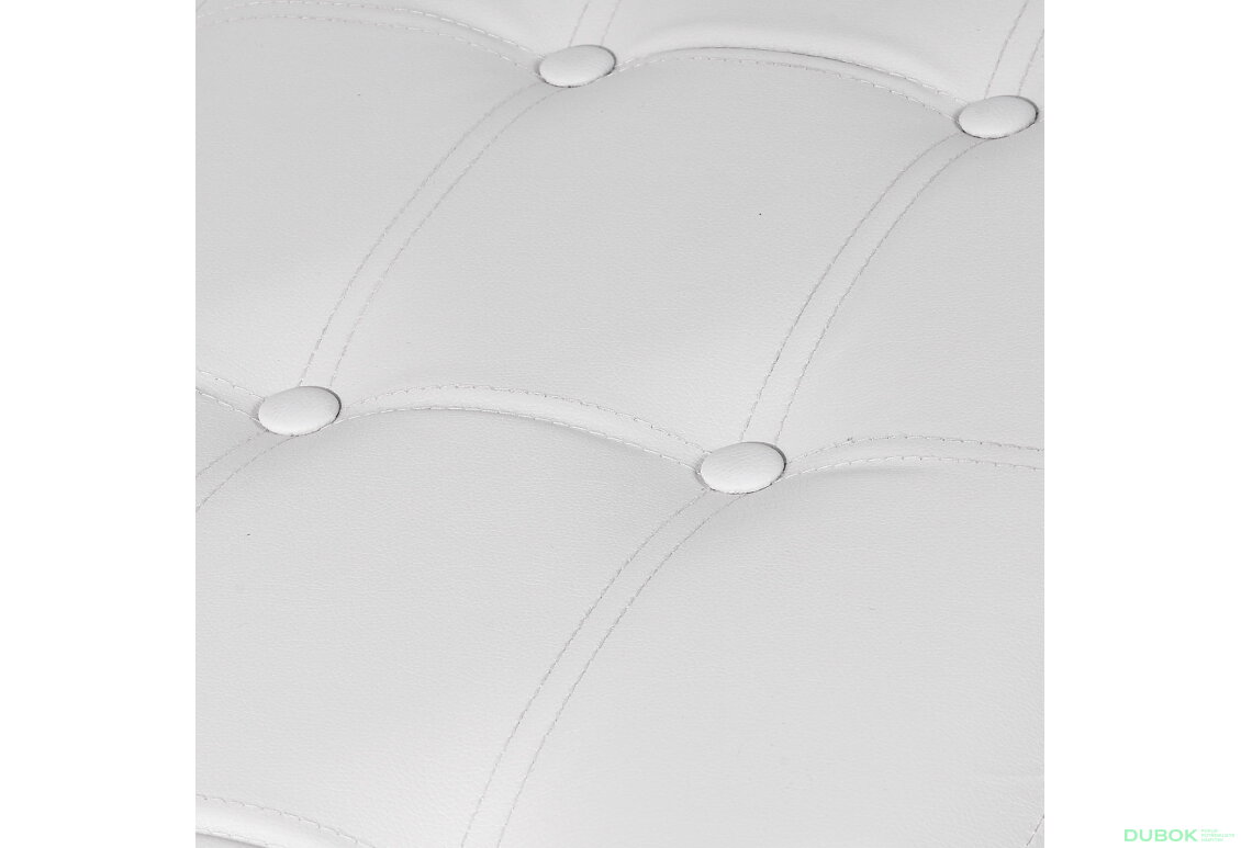 Obrázek 5 - Puf skládací XXL s knoflíky - 80x40x40 cm ekokůže bílá