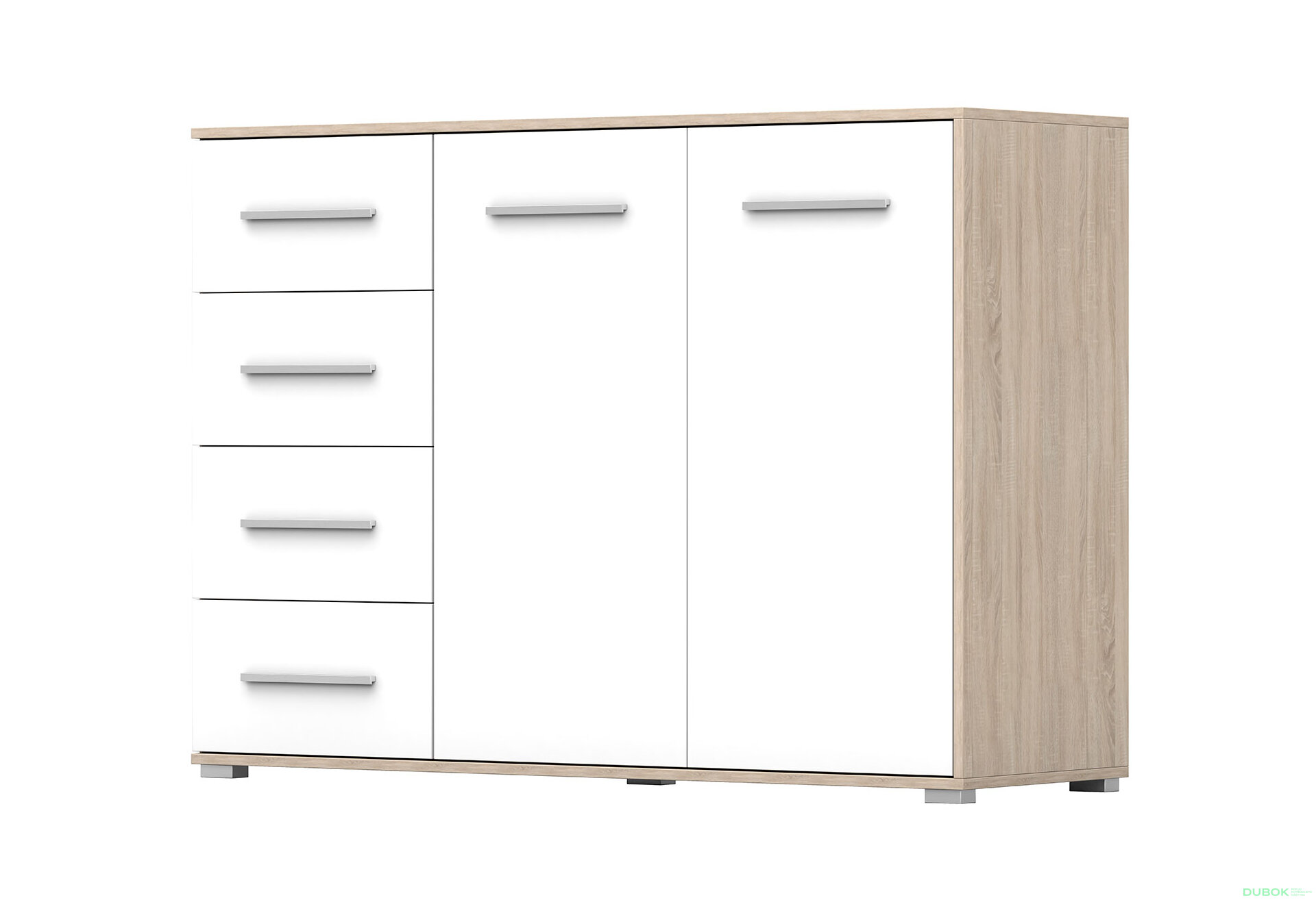 Obrázek 1 - Komoda Frida 01 135 2D4S dub sonoma / bílý