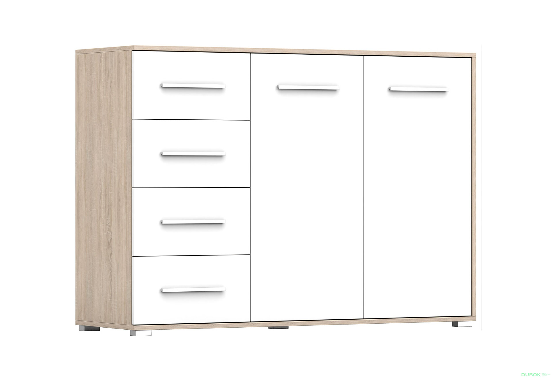 Obrázek 4 - Komoda Frida 01 135 2D4S dub sonoma / bílý