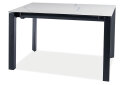 Obrázek 3027 - Stůl Metropol Ceramic 120(180)x80 biały + 4 židle Lilia Velvet černý Bluvel 19 / kov černá matná