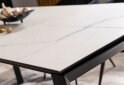 Obrázek 8 - Stůl Metropol Ceramic 120(180)x80 efekt marmuru, biały / czarny matowy