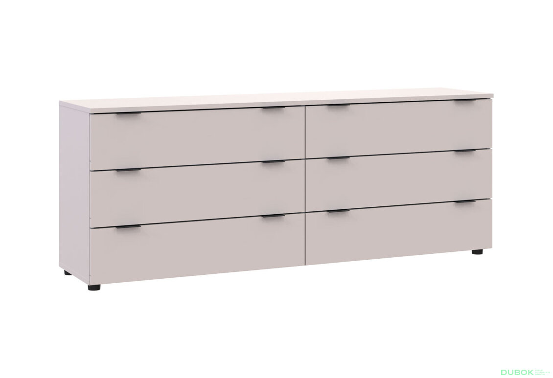 Obrázek 4 - Komoda Ron 9 s 6 zásuvkami 160х38х62 kašmír