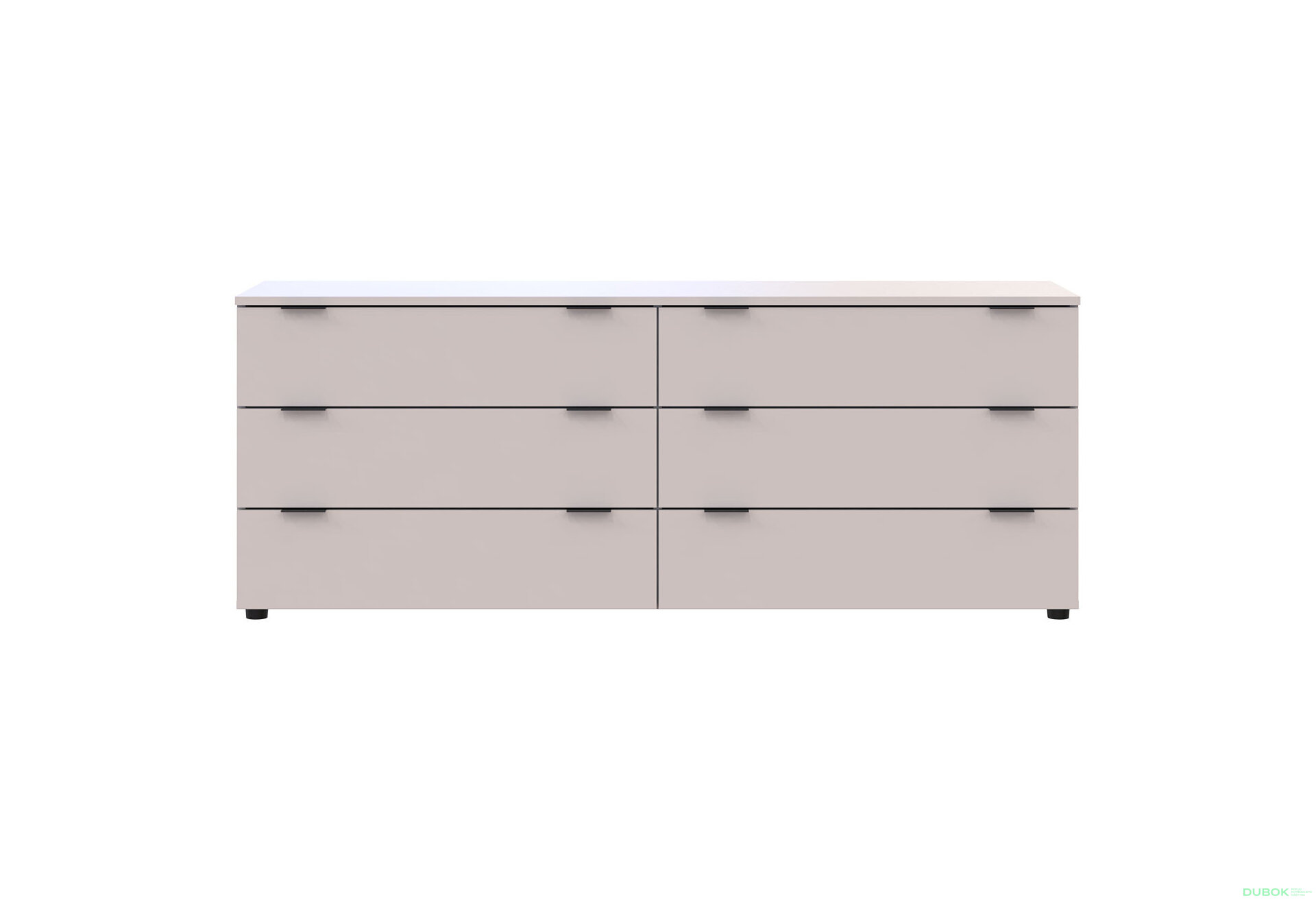 Obrázek 3 - Komoda Ron 9 s 6 zásuvkami 160х38х62 kašmír