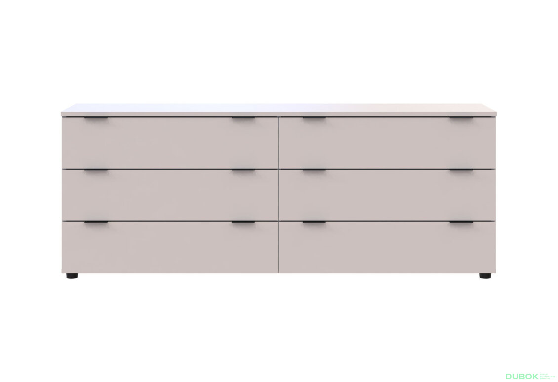 Obrázek 3 - Komoda Ron 9 s 6 zásuvkami 160х38х62 kašmír