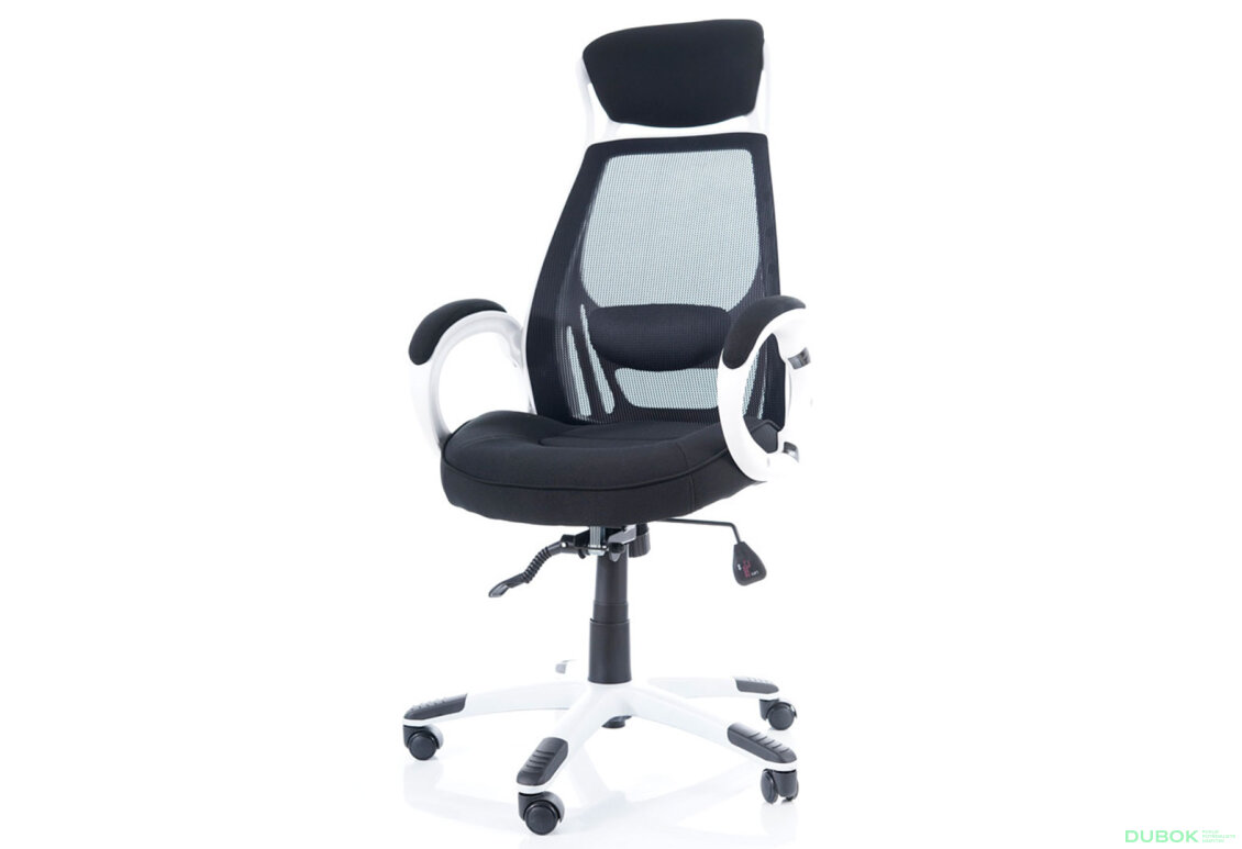 Otočné křeslo Q-409 černý / bílý