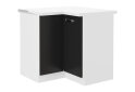 Obrázek 4909 - Kuchyňská sestava 1.7x2.5 m Omega bílý / černý, pracovní deska bílá