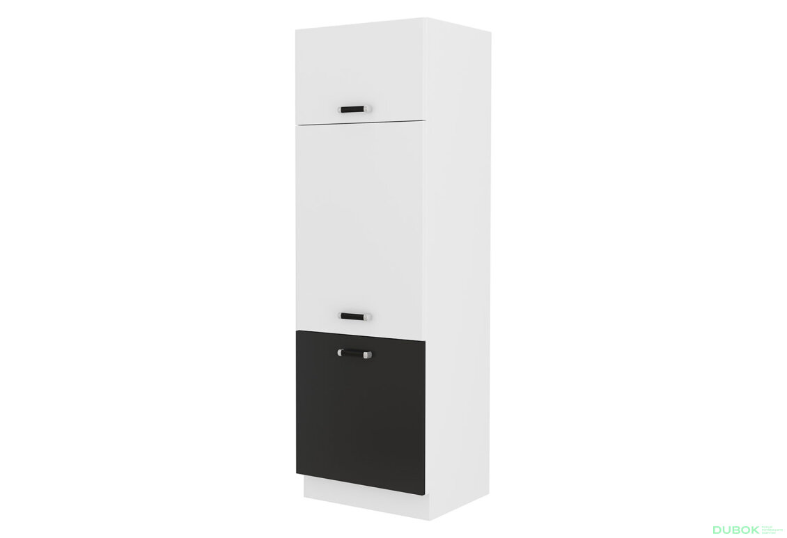 Obrázek 4917 - Kuchyňská sestava 3.0 m Omega bílý / černý, pracovní deska bílá