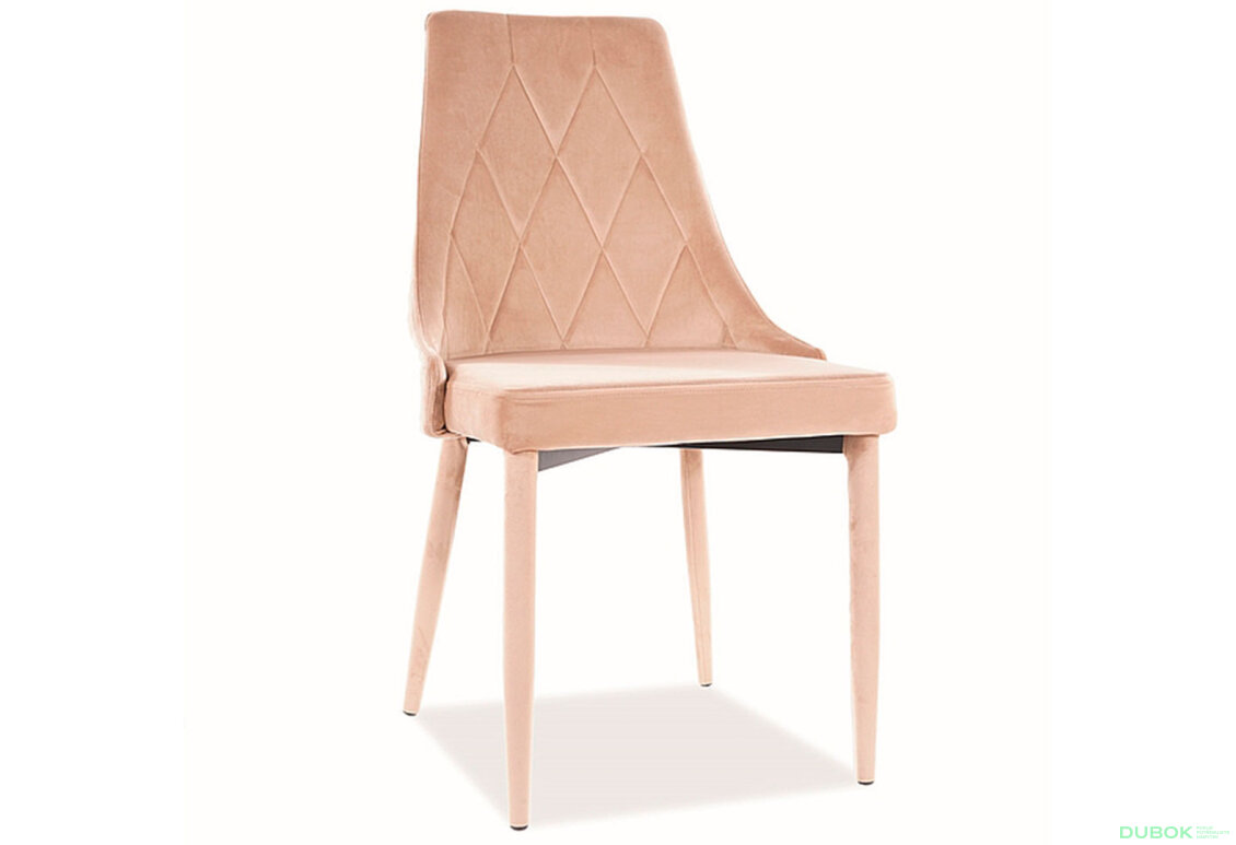 Obrázek 2 - Židle Trix Velvet béžový Bluvel 28, kov + Bluvel