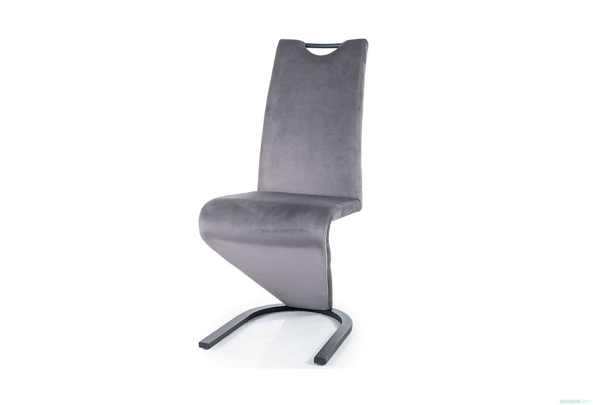 Obrázek 1 - Židle H-090 Velvet šedý Bluvel 14, matná černá kov