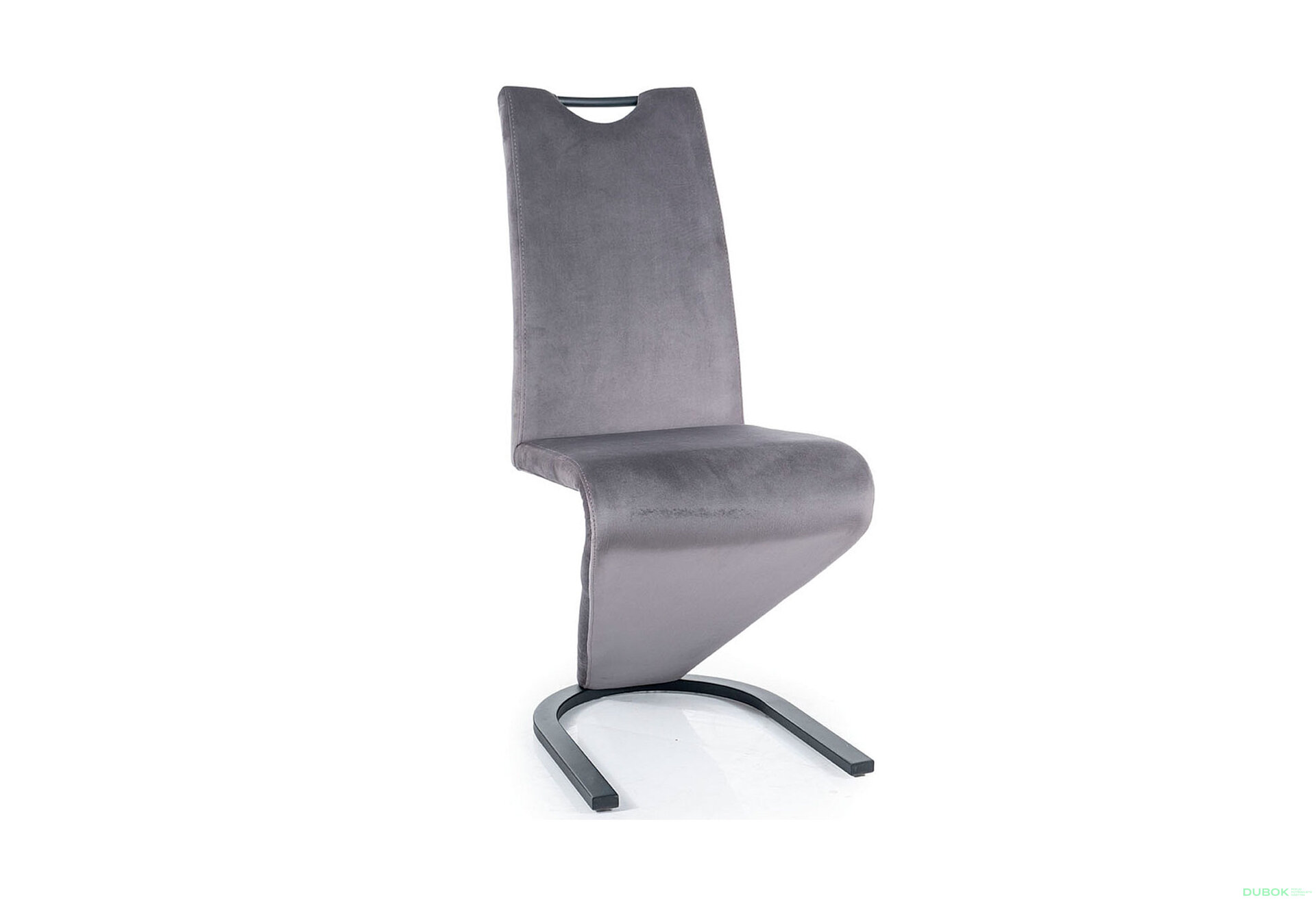 Obrázek 2 - Židle H-090 Velvet šedý Bluvel 14, matná černá kov
